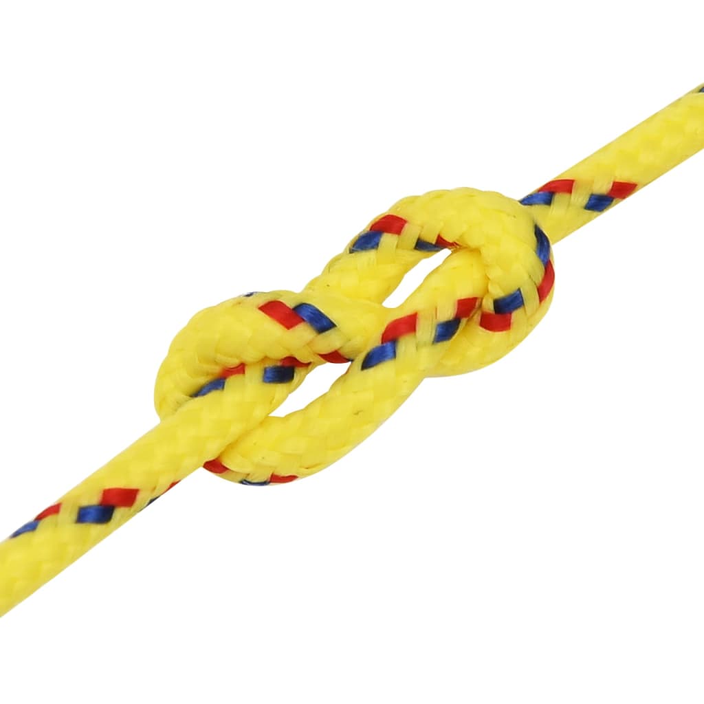 vidaXL Corda de barco 2 mm 50 m polipropileno amarelo