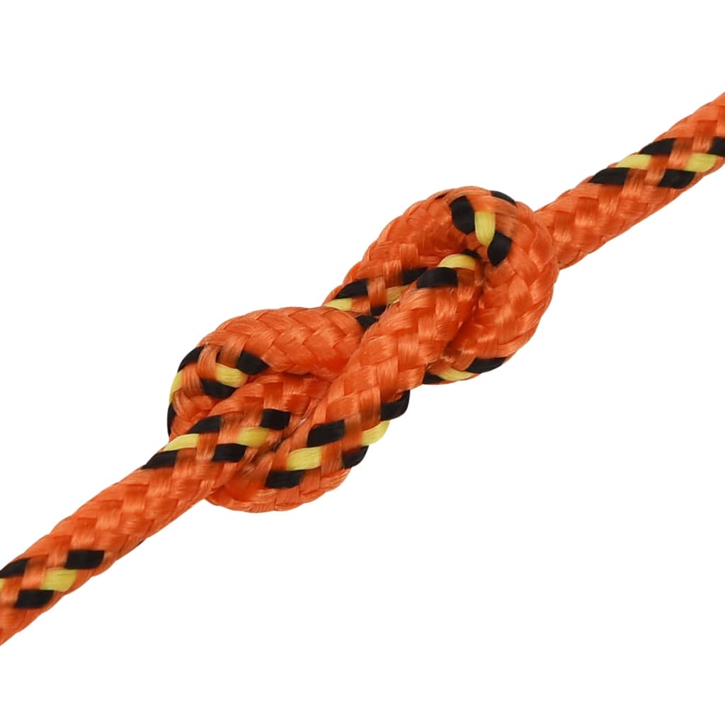 vidaXL Corda de barco 4 mm 100 m polipropileno laranja