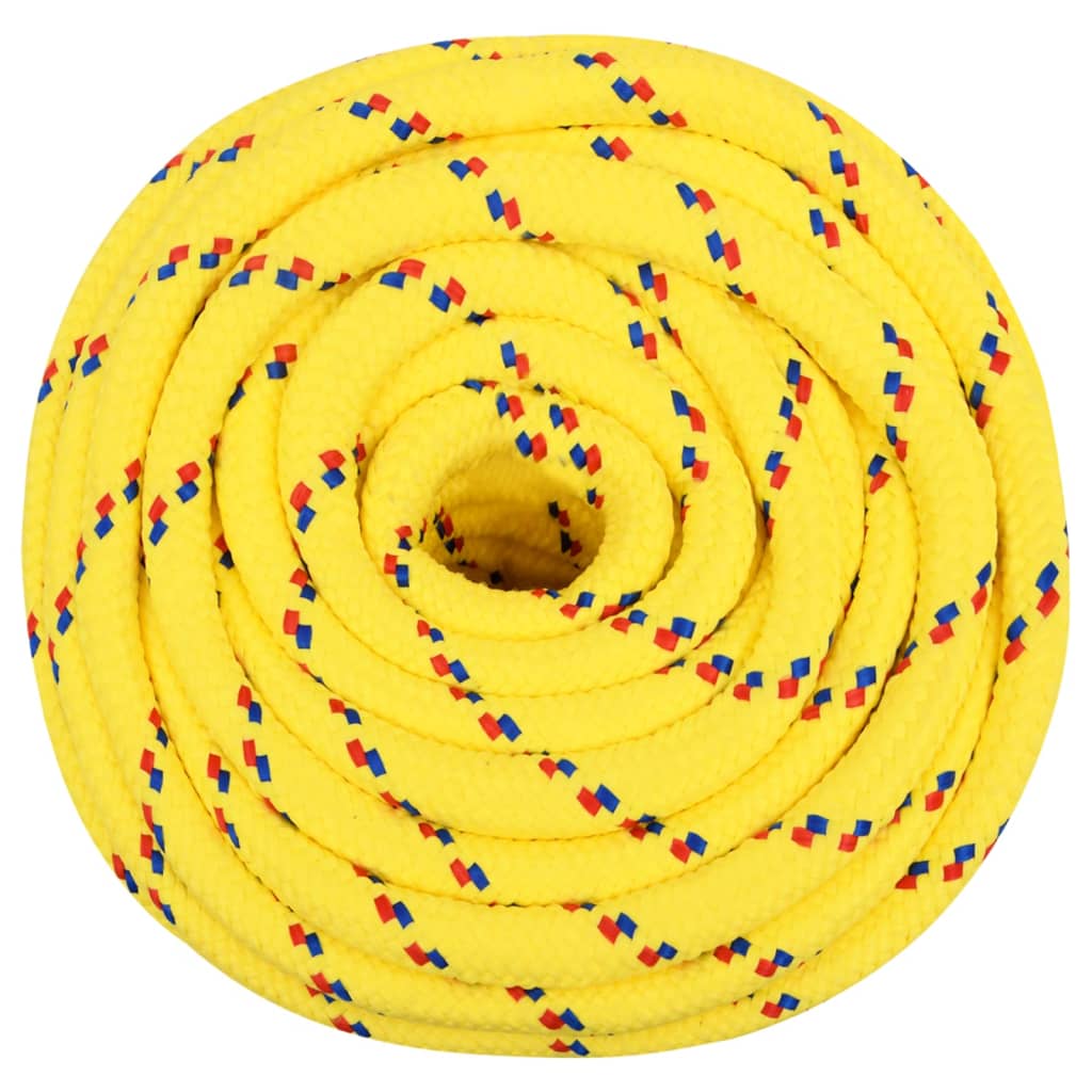 vidaXL Corda de barco 16 mm 50 m polipropileno amarelo