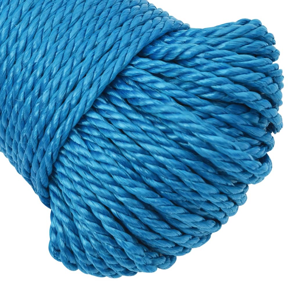 vidaXL Corda de trabalho 6 mm 25 m polipropileno azul