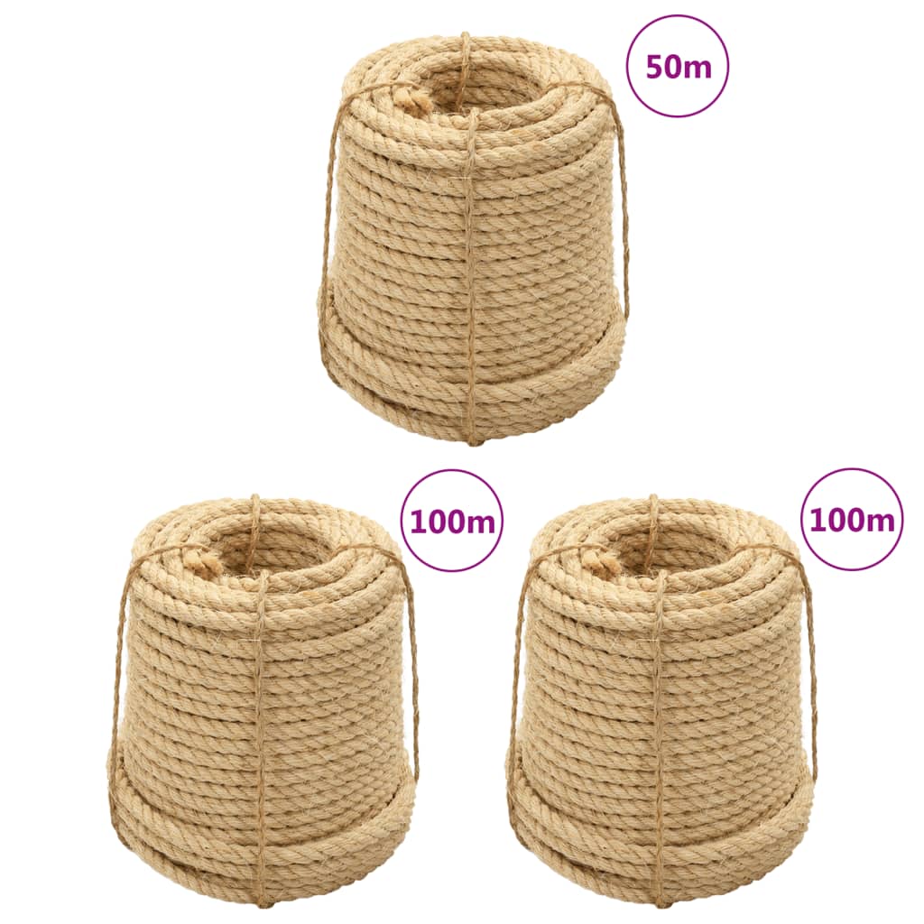 vidaXL Cordas de sisal 3 pcs 16 mm