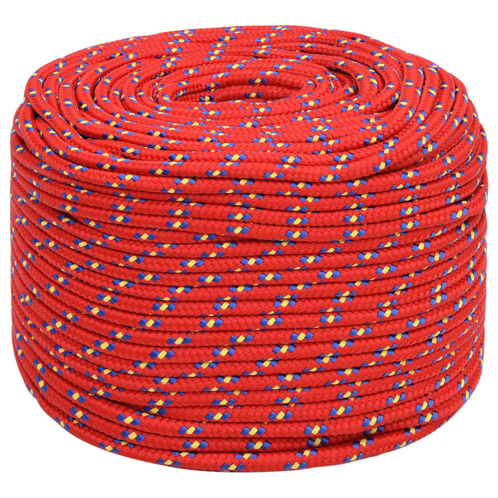 vidaXL Corda de barco 6 mm 25 m polipropileno vermelho