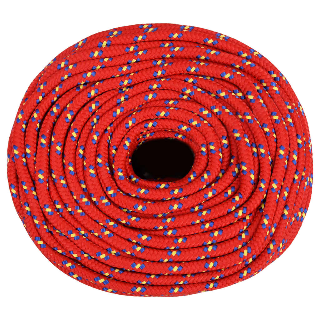 vidaXL Corda de barco 6 mm 25 m polipropileno vermelho