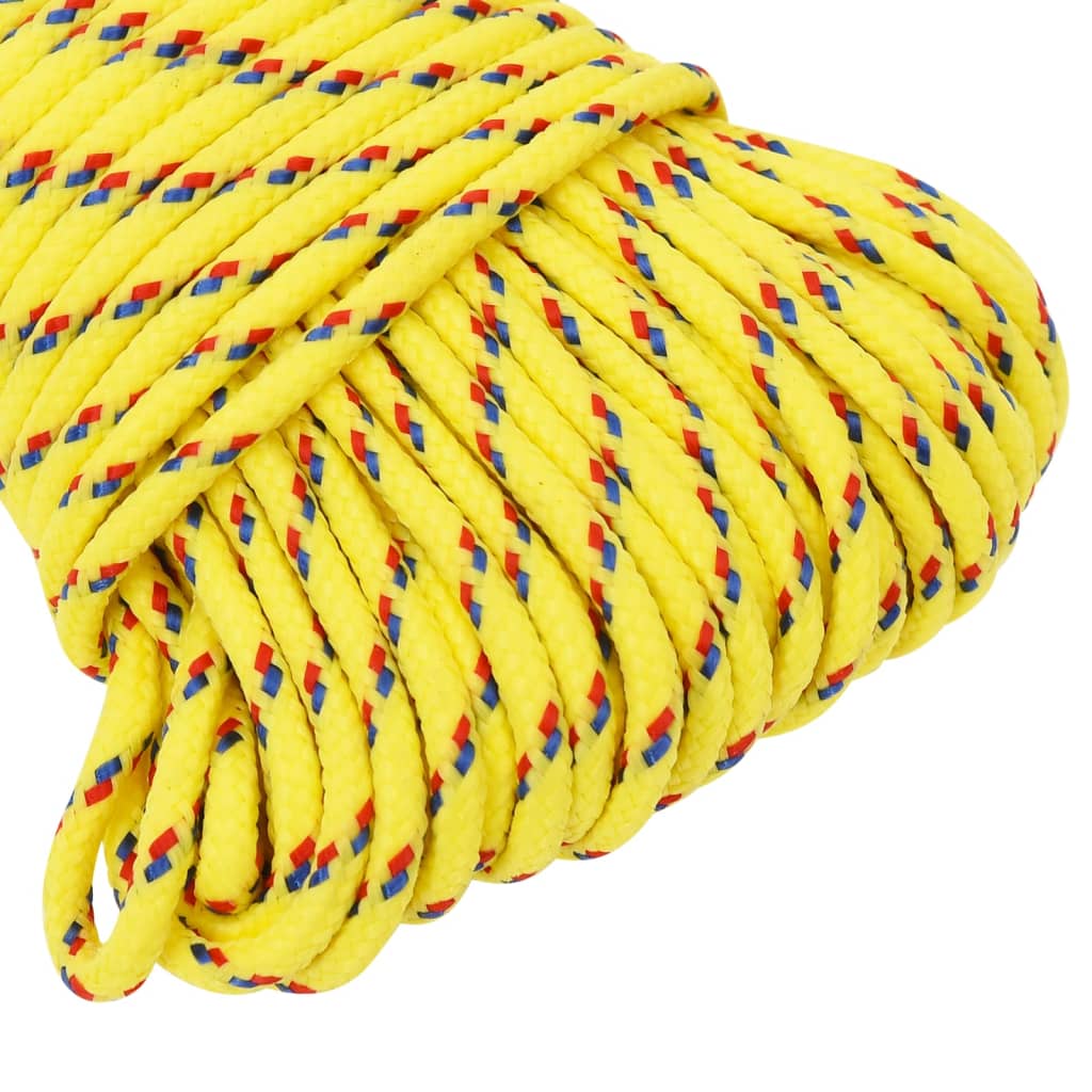 vidaXL Corda de barco 3 mm 500 m polipropileno amarelo