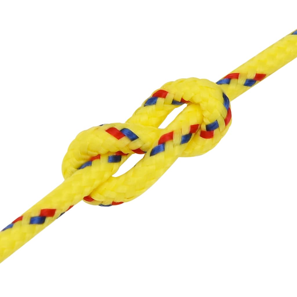 vidaXL Corda de barco 3 mm 500 m polipropileno amarelo