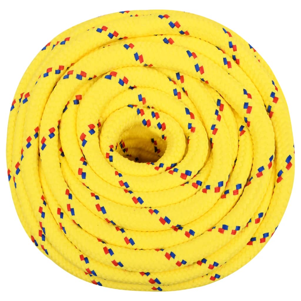 vidaXL Corda de barco 18 mm 25 m polipropileno amarelo