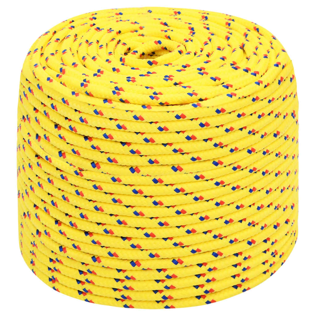 vidaXL Corda de barco 6 mm 50 m polipropileno amarelo