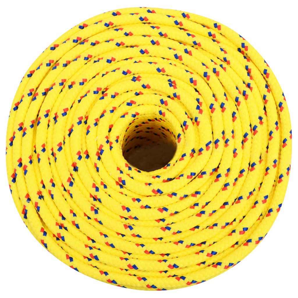 vidaXL Corda de barco 6 mm 50 m polipropileno amarelo