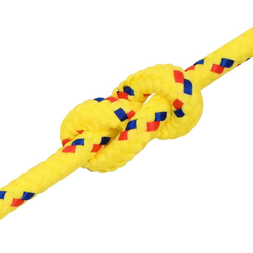 vidaXL Corda de barco 6 mm 50 m polipropileno amarelo