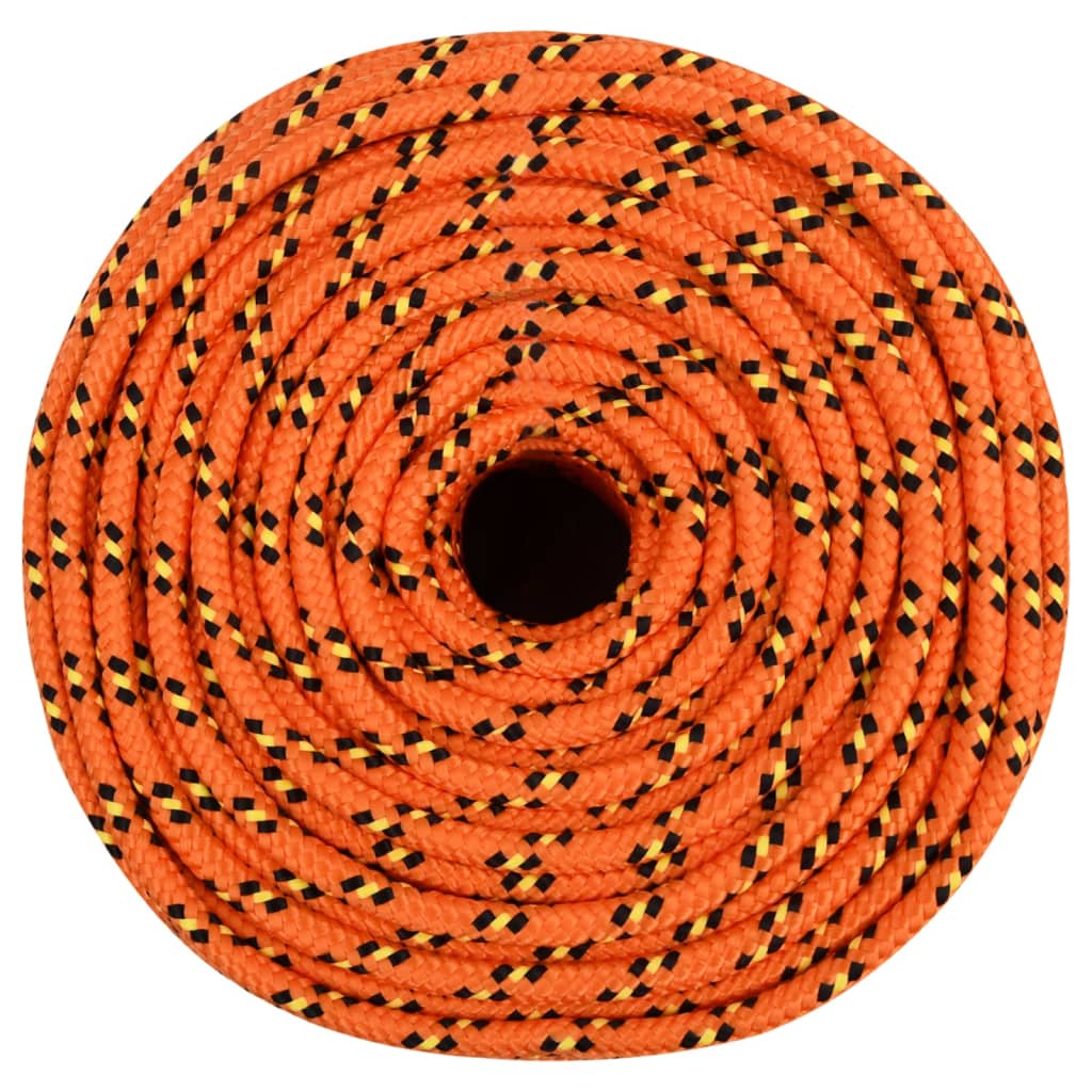 vidaXL Corda de barco 6 mm 25 m polipropileno laranja