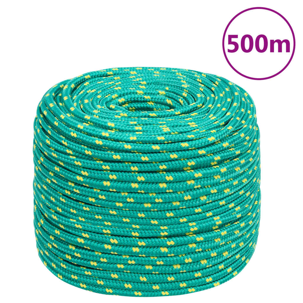 vidaXL Corda de barco 6 mm 500 m polipropileno verde