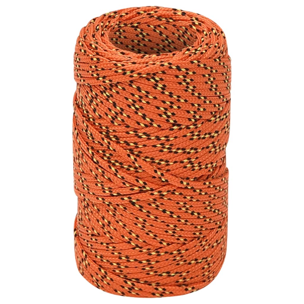 vidaXL Corda de barco 2 mm 50 m polipropileno laranja