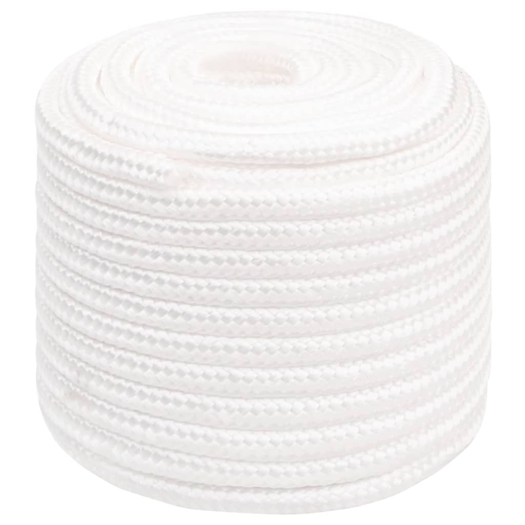 vidaXL Corda de barco 16 mm 25 m polipropileno branco completo