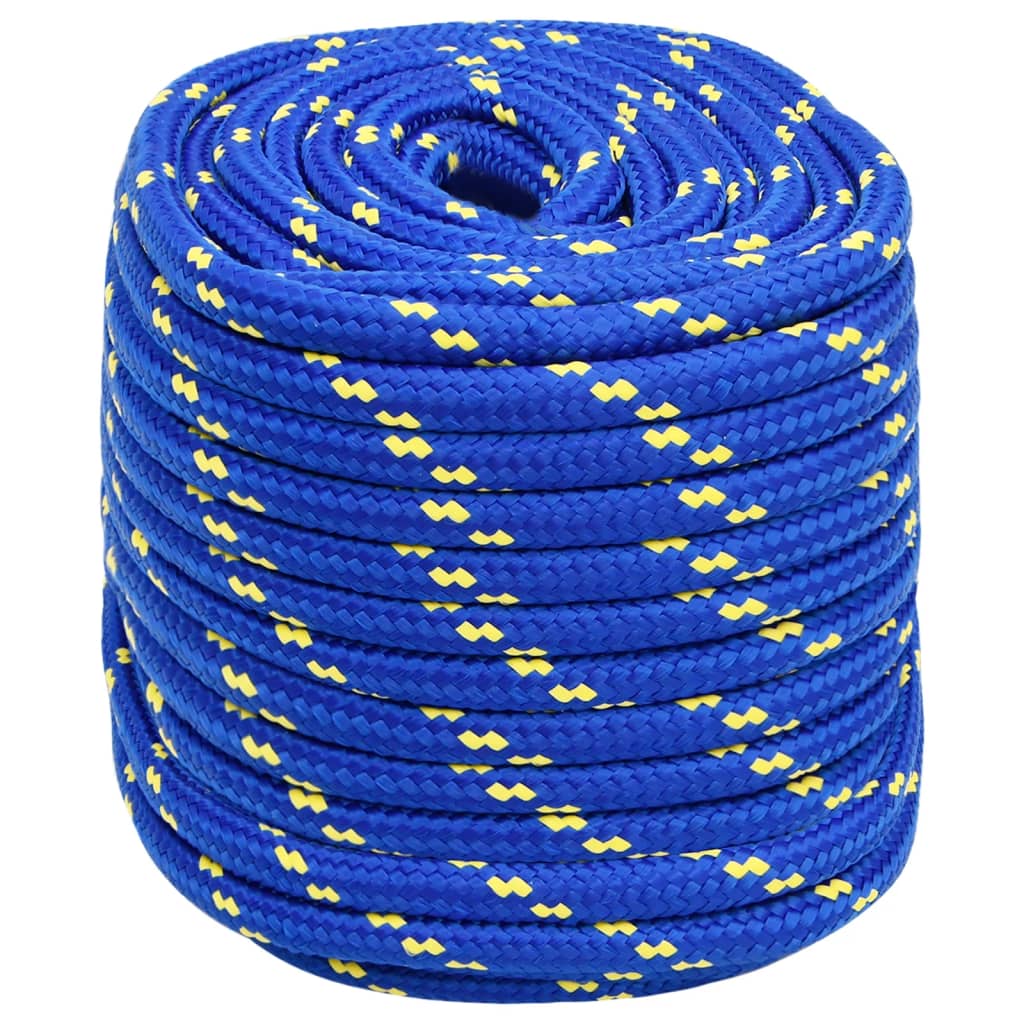 vidaXL Corda de barco 18 mm 100 m polipropileno azul