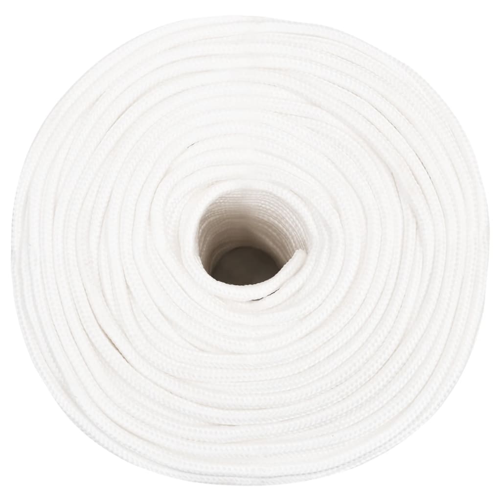 vidaXL Corda de barco 10 mm 100 m polipropileno branco completo