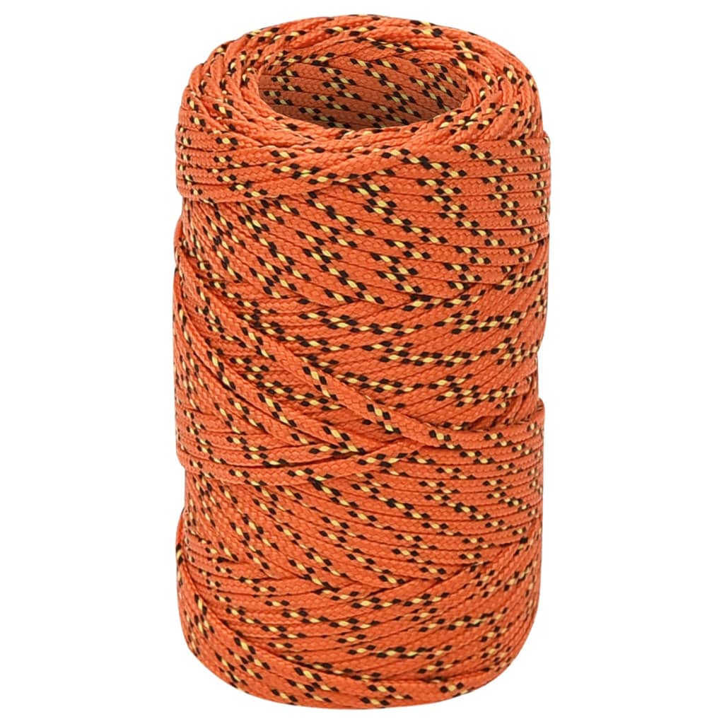 vidaXL Corda de barco 2 mm 250 m polipropileno laranja