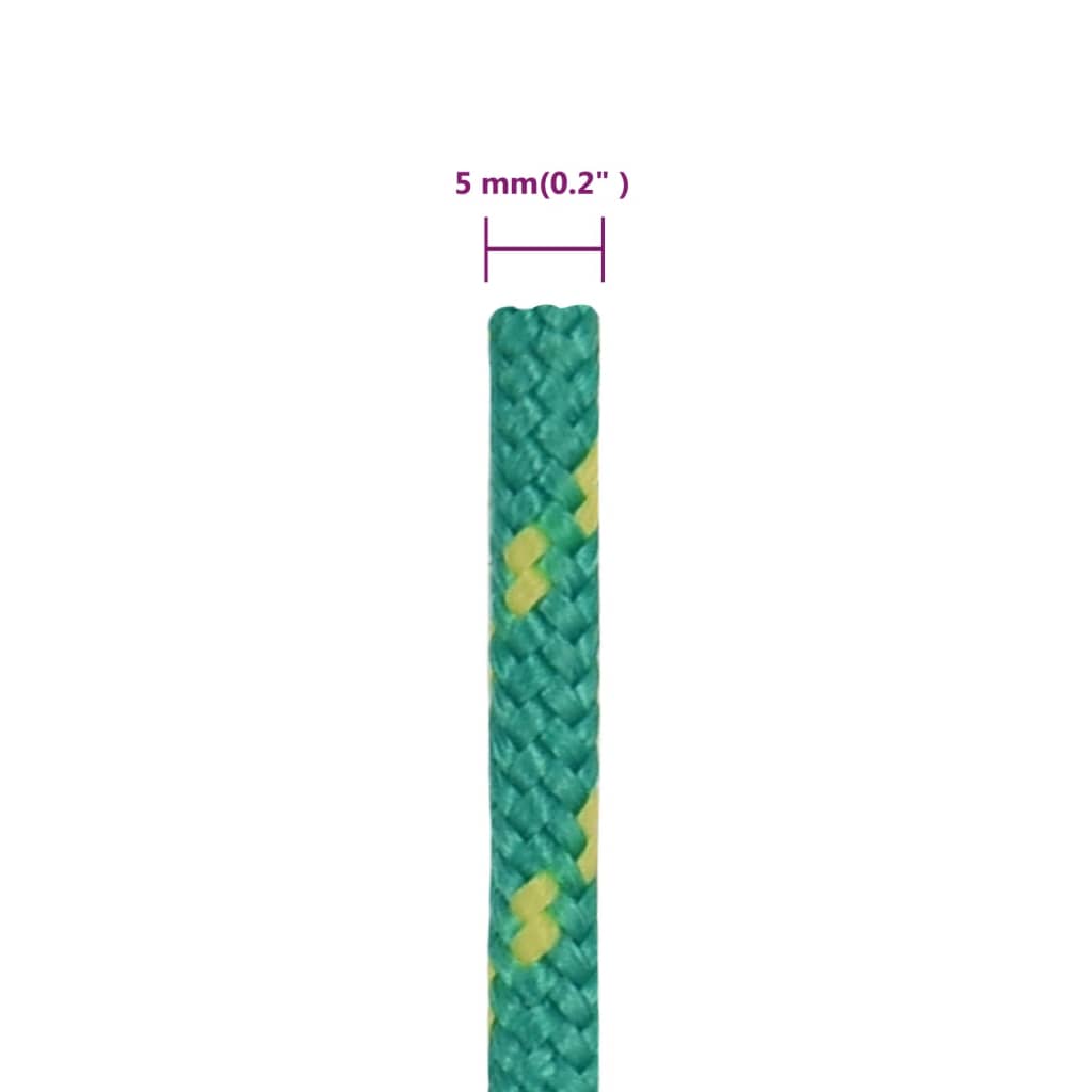 vidaXL Corda de barco 5 mm 25 m polipropileno verde