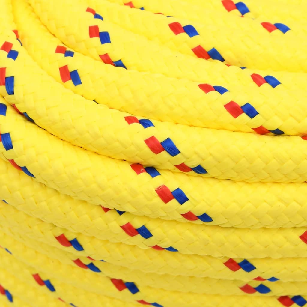 vidaXL Corda de barco 18 mm 100 m polipropileno amarelo