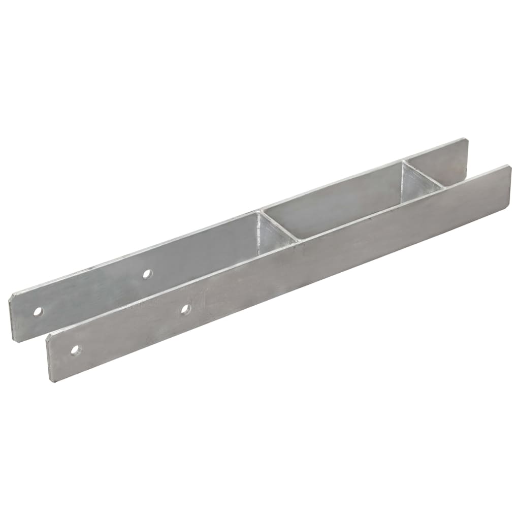 vidaXL Âncoras de vedação 2 pcs 7x6x60 cm aço galvanizado prateado