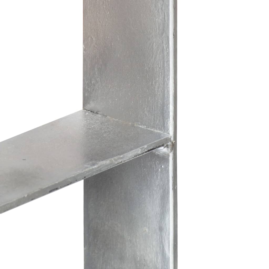 vidaXL Âncoras de vedação 2 pcs 7x6x60 cm aço galvanizado prateado