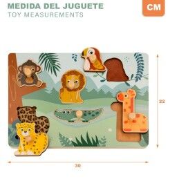 Woomax|Puzzle Infantil de Madeira Woomax (12 Unidades)