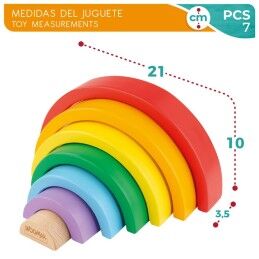 Woomax|Jogo de habilidade Woomax Arco-íris 21 x 10 x 3,5 cm (12 Unidades)