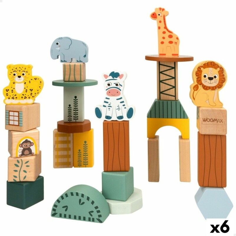 Woomax|Jogo de Construção Woomax animais 28 Peças (6 Unidades)