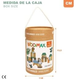 Woomax|Jogo de Construção Woomax animais 28 Peças (6 Unidades)