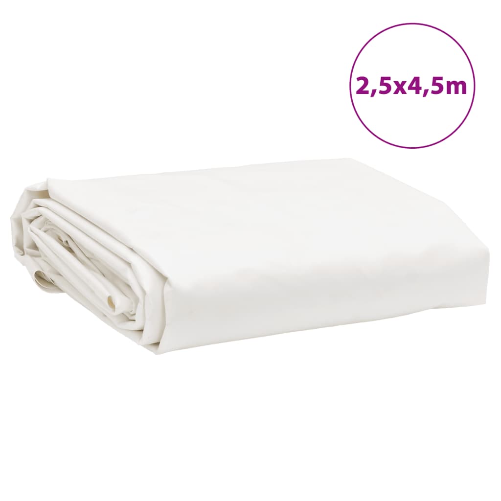 vidaXL Lona 2,5x4,5 m 650 g/m² branco