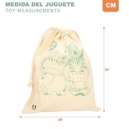Woomax|Jogo de Construção + Figuras Woomax animais 16 Peças 7 x 7 x 1,5 cm (6 Unidades)