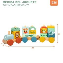 Woomax|Comboio Woomax 33 x 11 x 7 cm animais (6 Unidades)