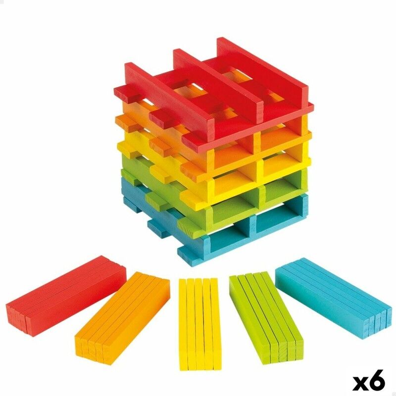Woomax|Jogo de Construção Woomax 100 Peças 10 x 0,5 x 1,8 cm (6 Unidades) Woomax|Jogo de Construção Woomax 100 Peças 10 x 0,5 x 1,8 cm (6 Unidades)