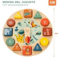 Woomax|Jogo Educativo Woomax animais Relógio (6 Unidades)