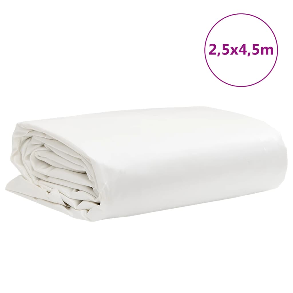 vidaXL Lona 2,5x4,5 m 650 g/m² branco