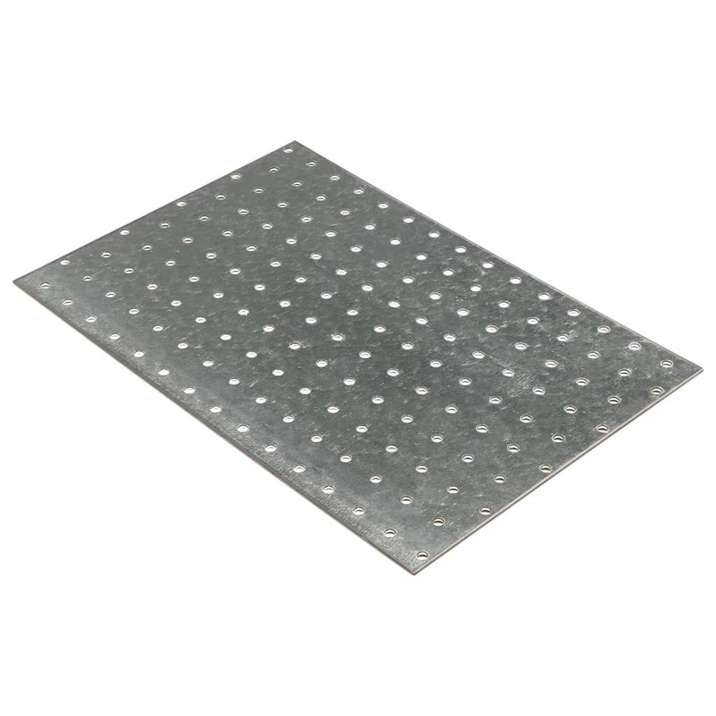 vidaXL Chapas perfuradas 20 pcs 2 mm 300x200 mm aço galvanizado