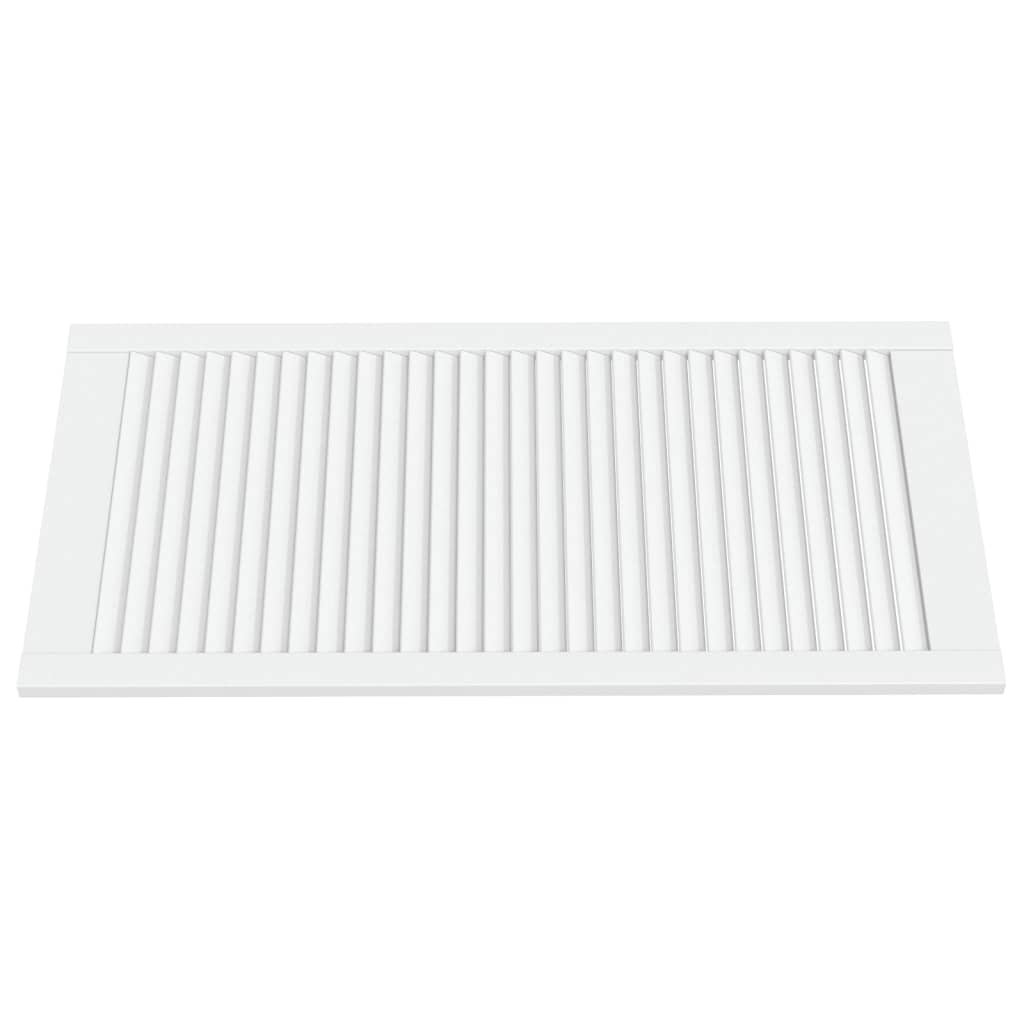 vidaXL Portas de armário 2 pcs design de persiana pinho maciço branco