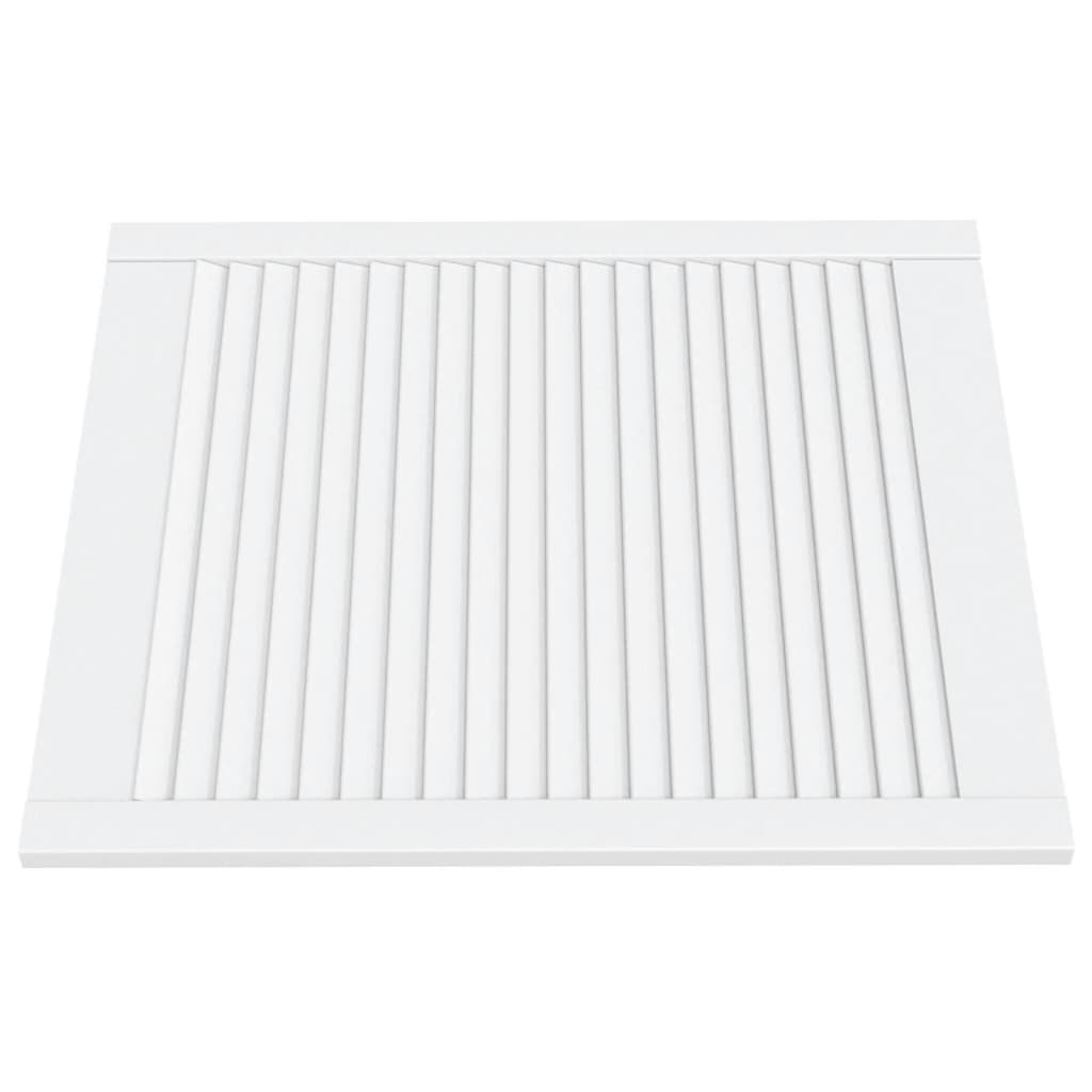 vidaXL Portas de armário 2 pcs design de persiana pinho maciço branco