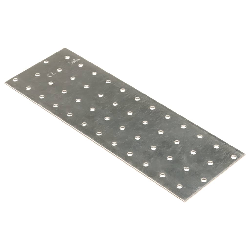 vidaXL Chapas perfuradas 20 pcs 2 mm 240x80 mm aço galvanizado