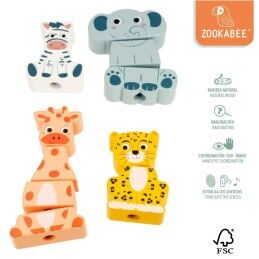 Woomax|Jogo de Habilidade para Bebé Woomax animais 25 x 22 x 10 cm (6 Unidades)