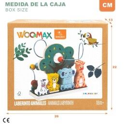 Woomax|Jogo de Habilidade para Bebé Woomax animais 25 x 22 x 10 cm (6 Unidades)