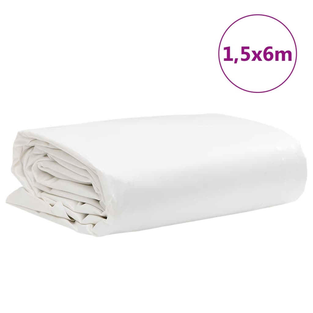 vidaXL Lona 1,5x6 m 650 g/m² branco