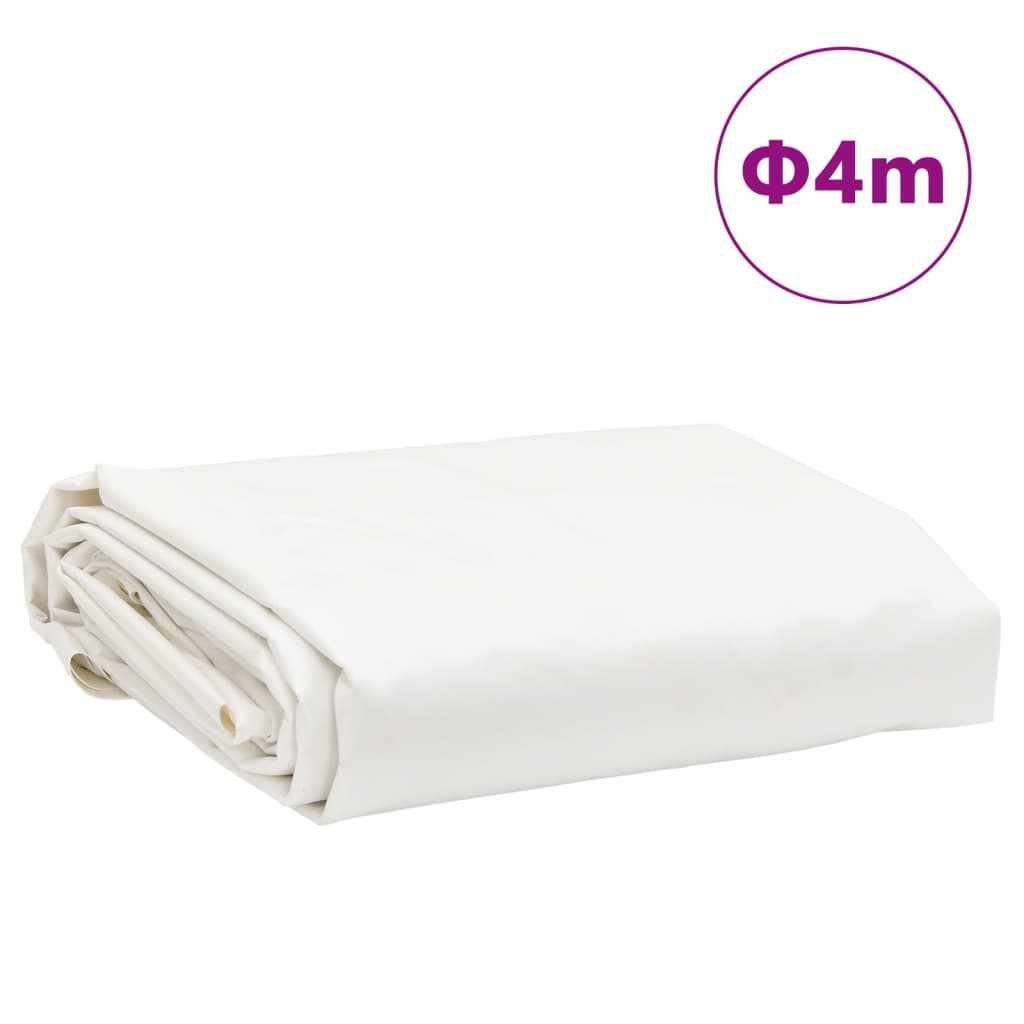 vidaXL Lona Ø 4 m 650 g/m² branco