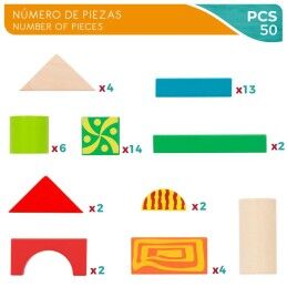 Woomax|Jogo de Construção Woomax 50 Peças (6 Unidades)
