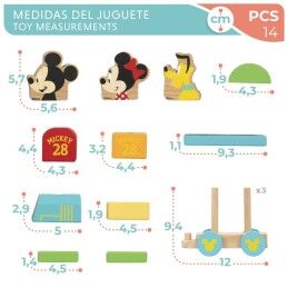 Disney|Comboio Disney 14 Partes (6 Unidades)