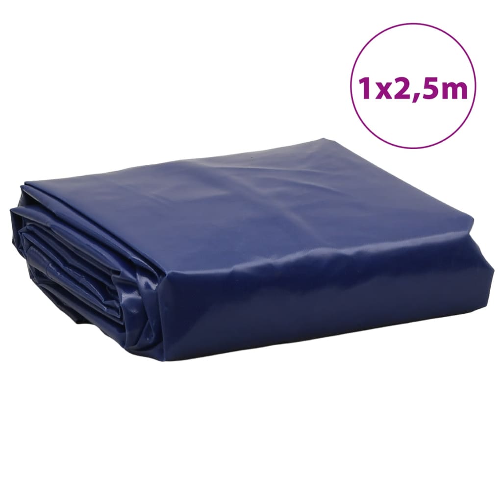 vidaXL Lona 1x2,5 m 650 g/m² azul