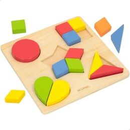 Woomax|Puzzle Infantil de Madeira Woomax Formas + 12 Meses 16 Peças (6 Unidades)