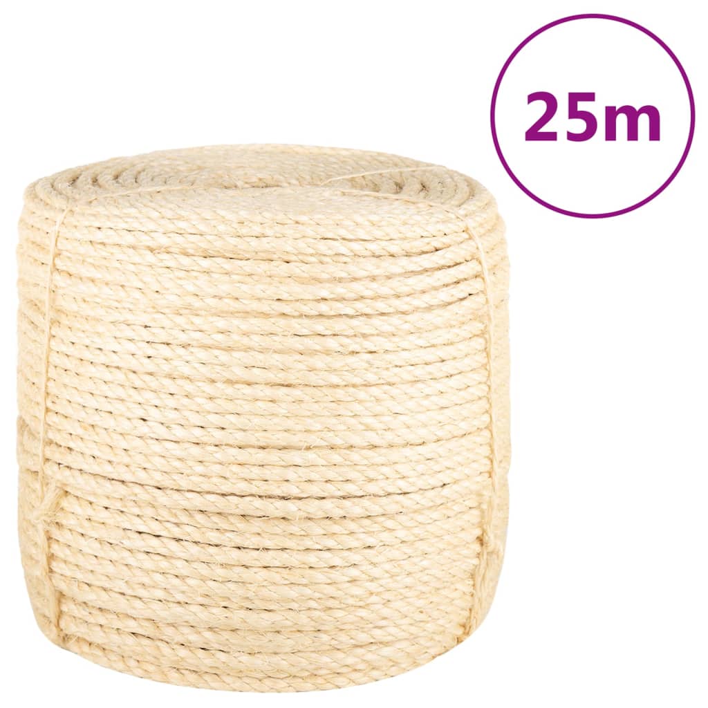 vidaXL Corda 100% sisal 8 mm 25 m