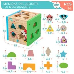 Disney|Puzzle Infantil de Madeira Disney 14 Partes 15 x 15 x 15 cm (6 Unidades)