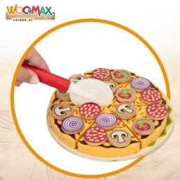 Woomax|Jogo de madeira Woomax Pizza 27 Peças (6 Unidades)