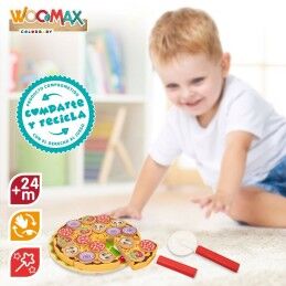 Woomax|Jogo de madeira Woomax Pizza 27 Peças (6 Unidades)